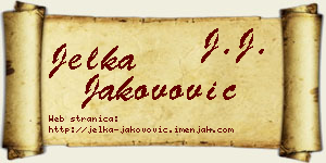 Jelka Jakovović vizit kartica
